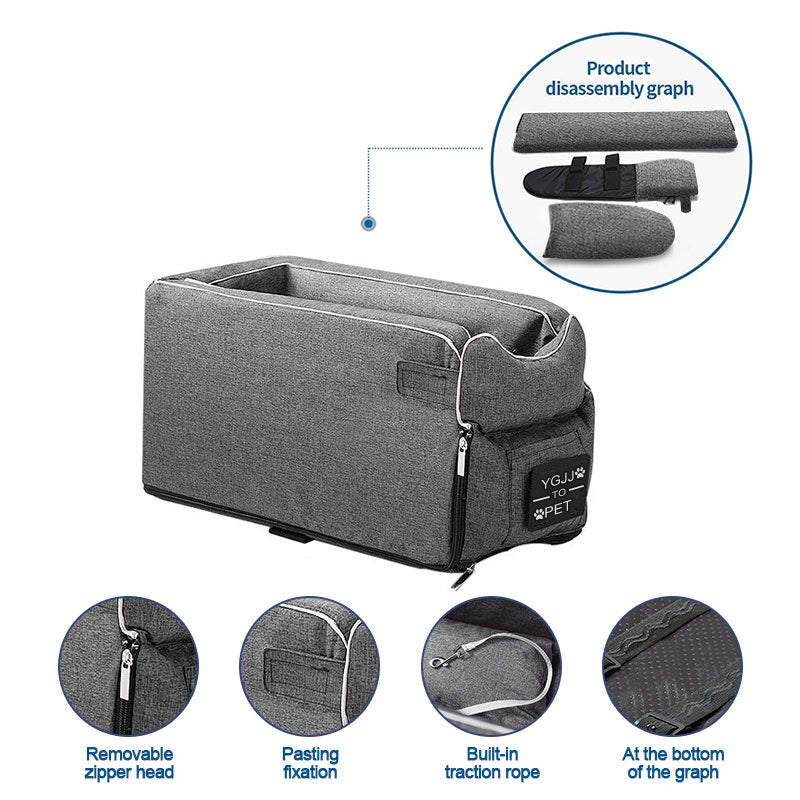 Small Dog Portable Carrier/Car Safety Seat - hugostreats