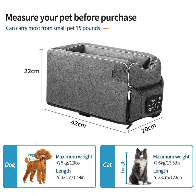 Small Dog Portable Carrier/Car Safety Seat - hugostreats