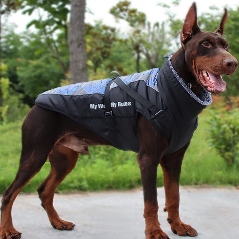3 In 1 Winter Dog Coat Harness - Grey