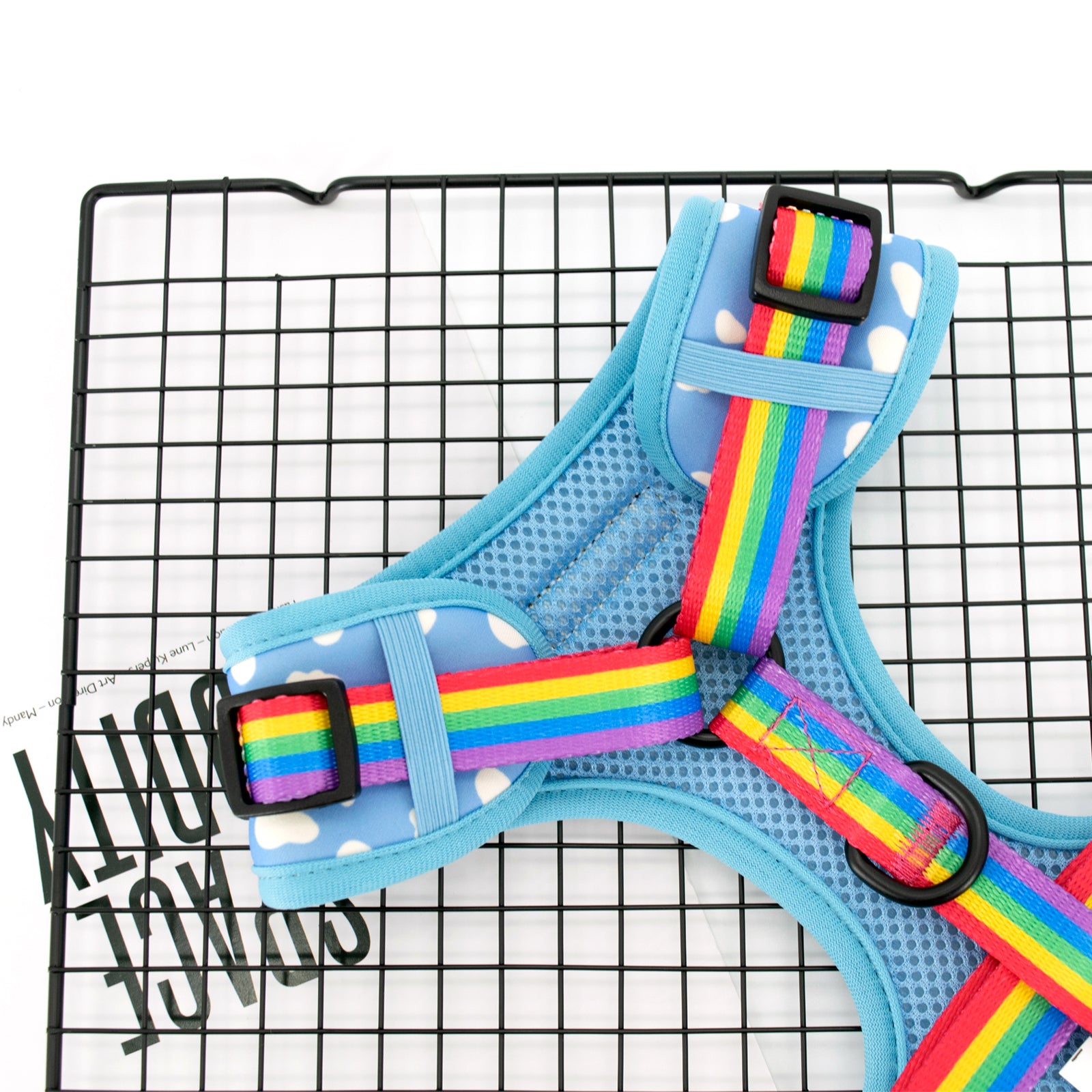 Adjustable Neck Harness - Rainbow Cloud