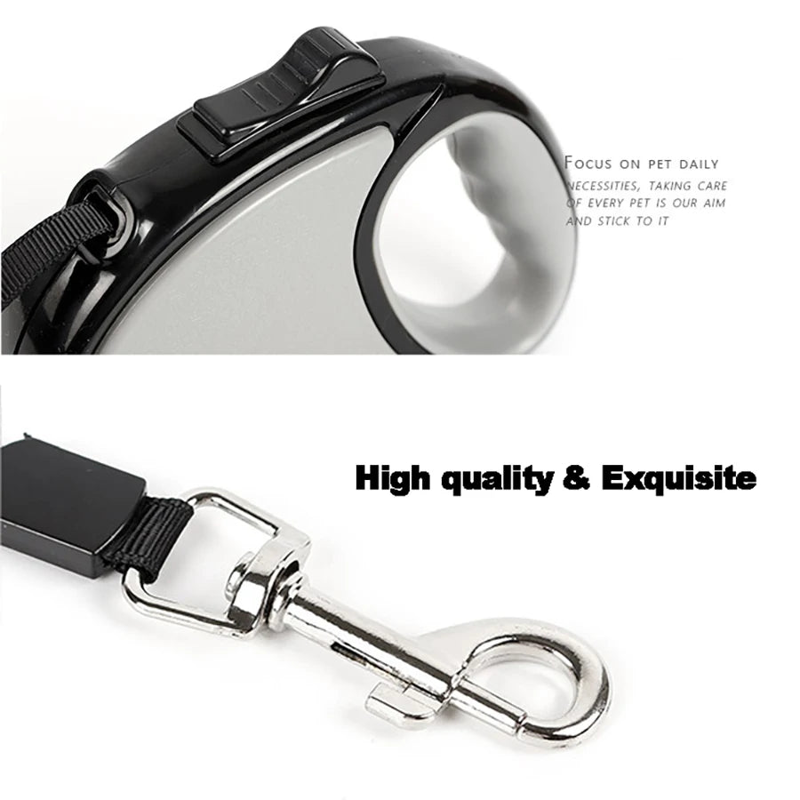 Retractable Leash 3m & 5m - Grey