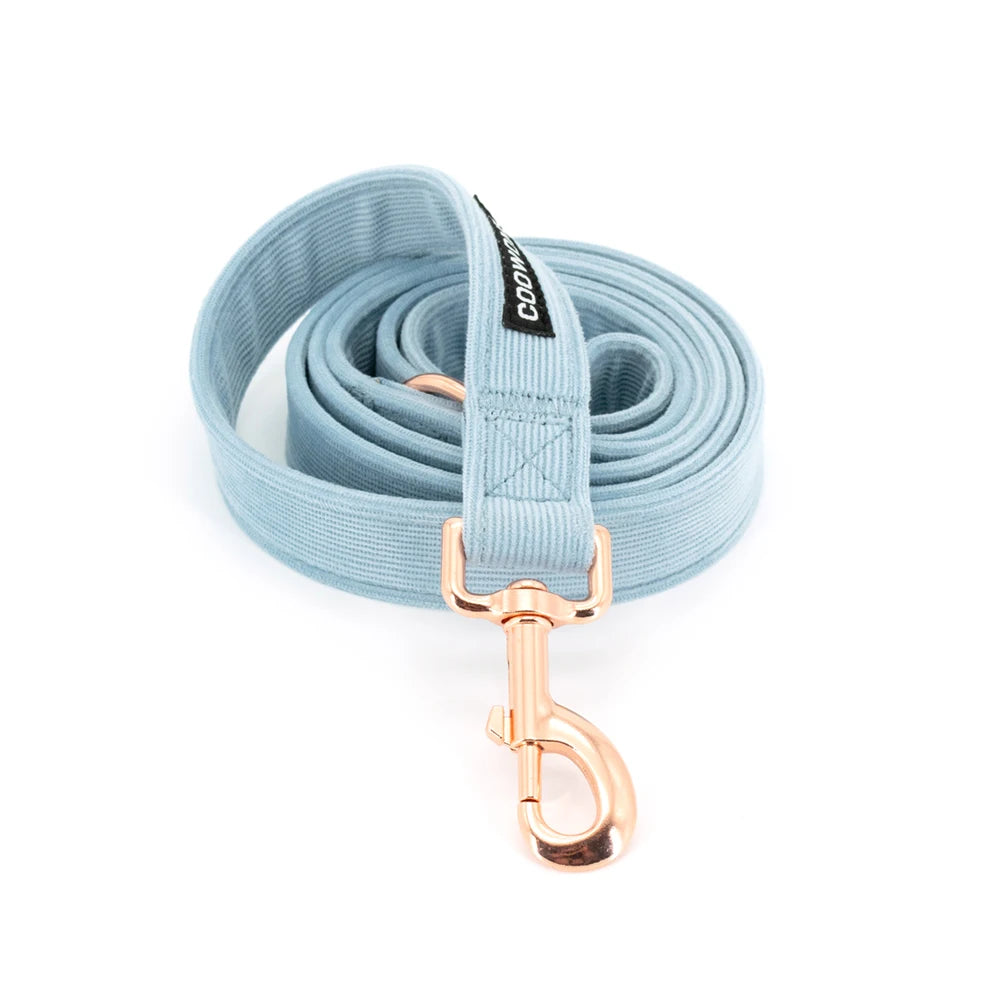 Adjustable Neck Harness - Pastel Blue Corduroy