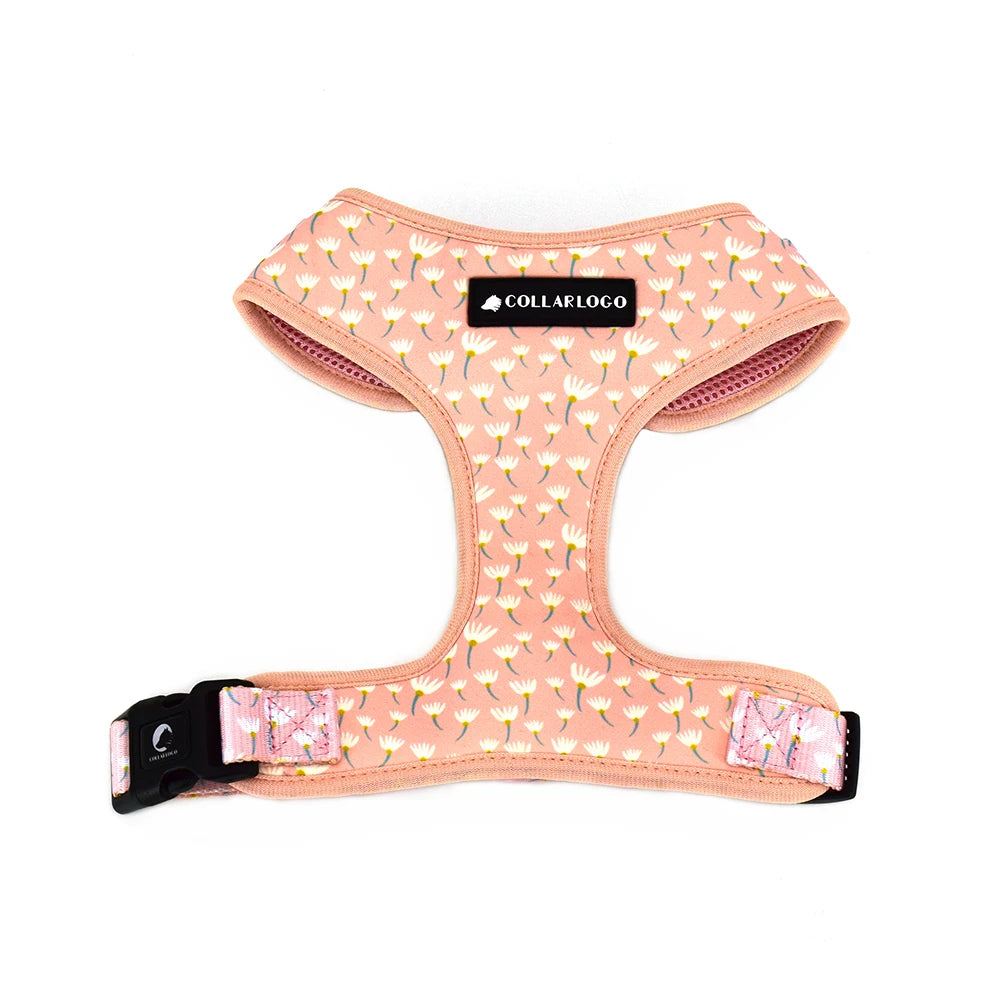 Adjustable Neck Harness - Flowers