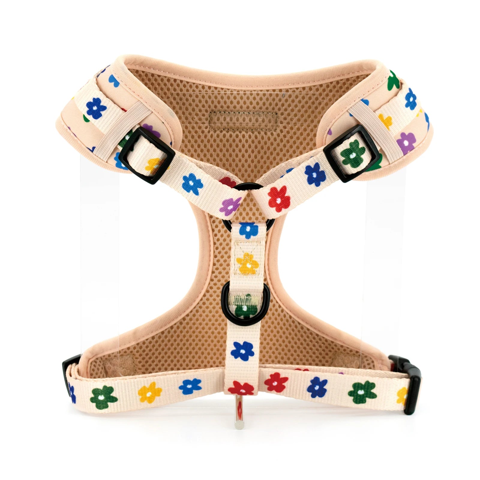 Adjustable Neck Harness - Floral Rainbow