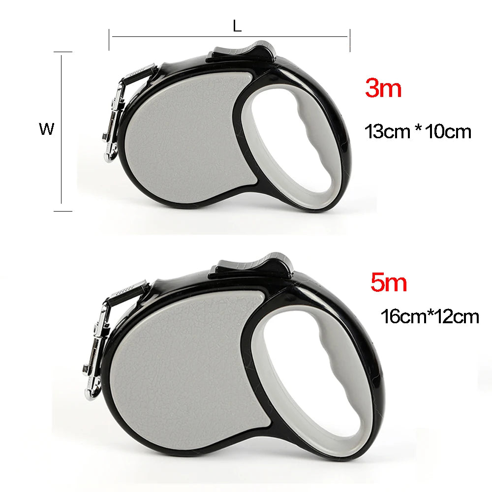 Retractable Leash 3m & 5m - Grey