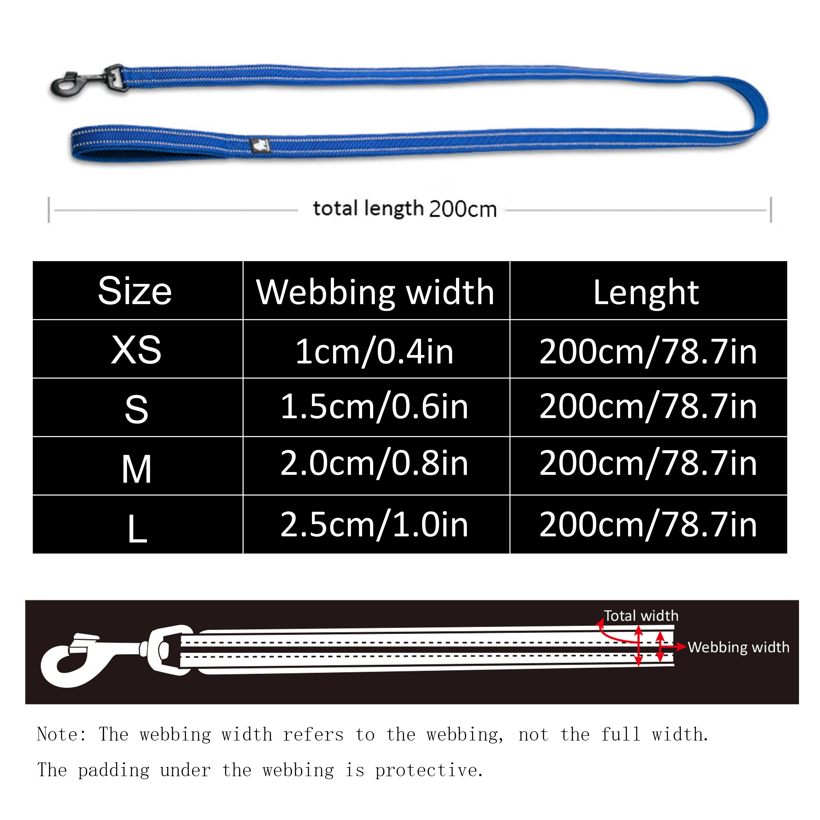 3M Dog Reflective Leash - Blue