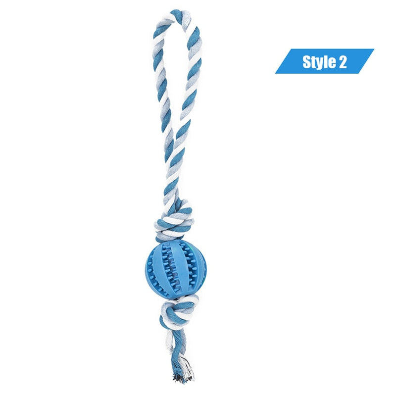 Dog Interactive Rope Ball Toys