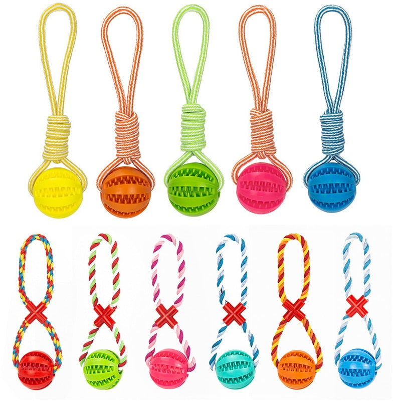 Dog Interactive Rope Ball Toys