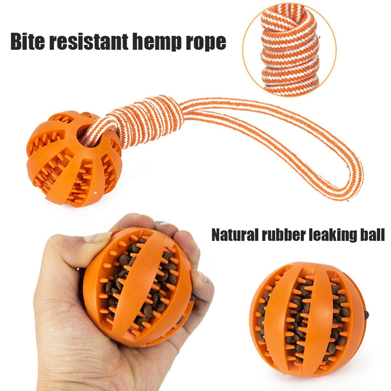 Dog Interactive Rope Ball Toys
