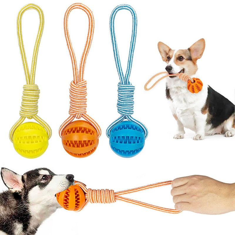Dog Interactive Rope Ball Toys