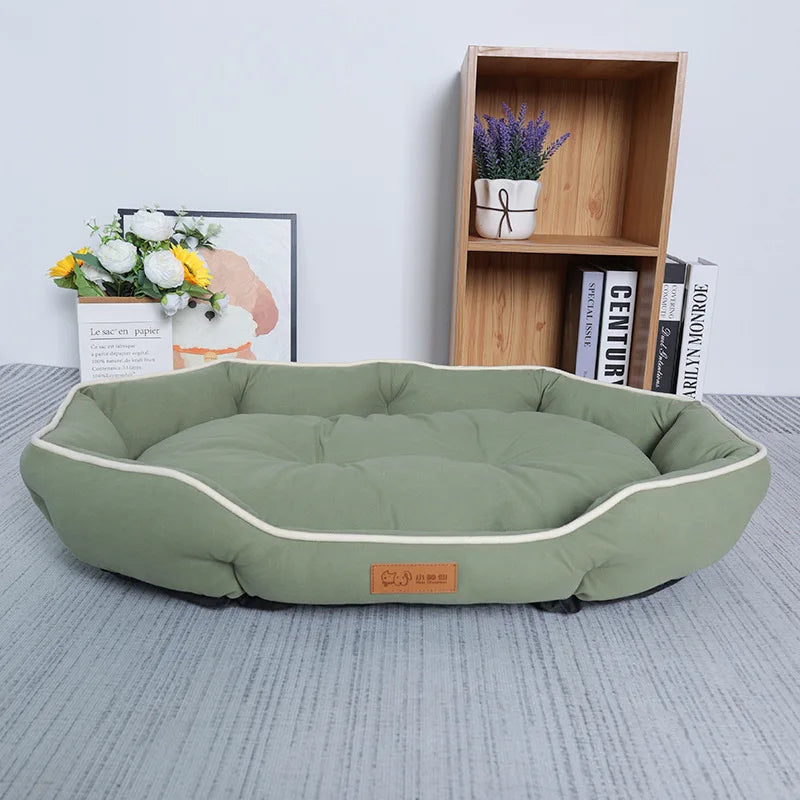 Luxury Circle Dog Bed - Green