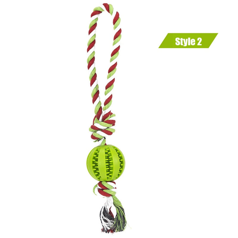 Dog Interactive Rope Ball Toys