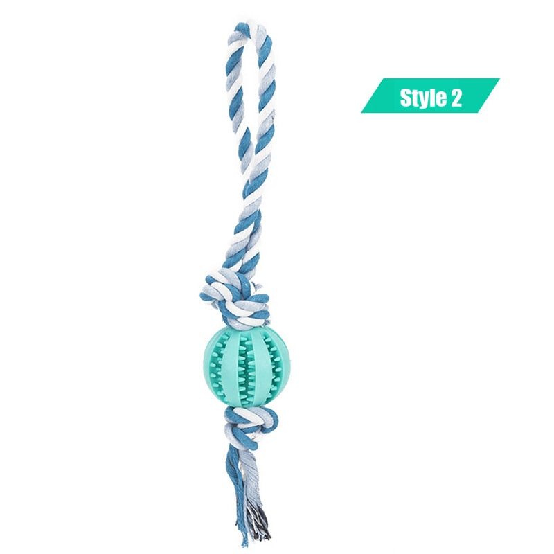 Dog Interactive Rope Ball Toys