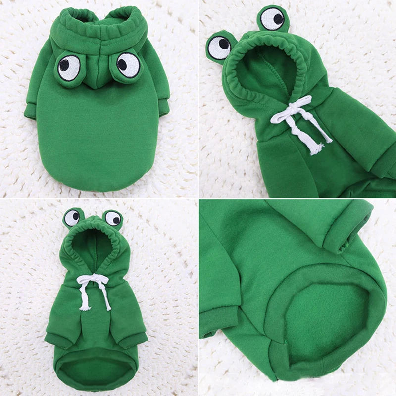 Doggie Frog Hoody (Small-Medium Breeds)
