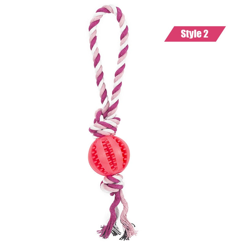 Dog Interactive Rope Ball Toys