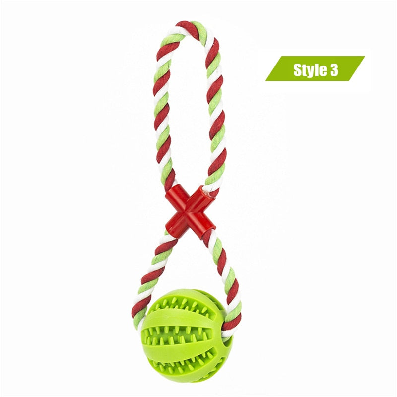 Dog Interactive Rope Ball Toys