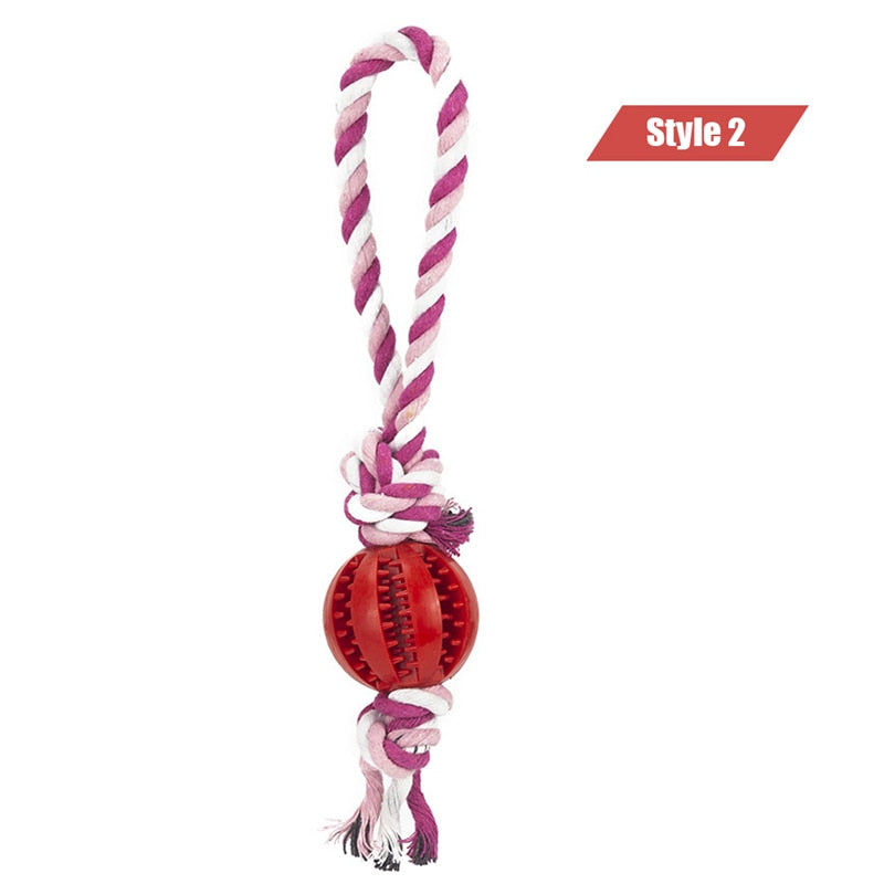 Dog Interactive Rope Ball Toys