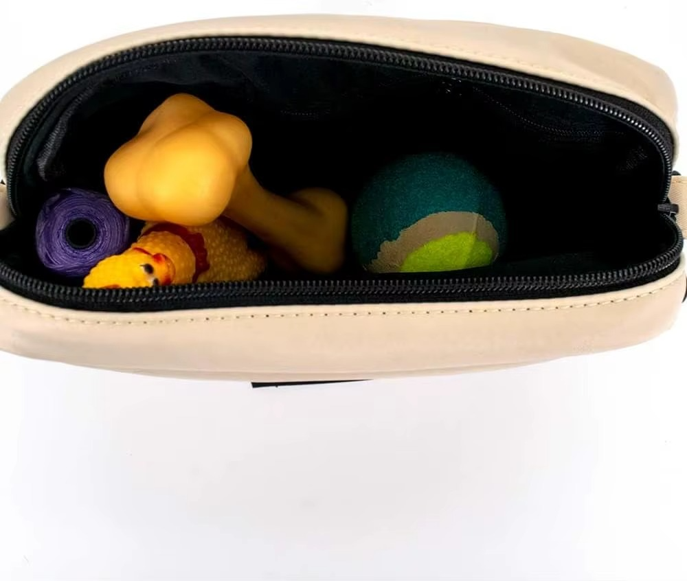 Dog Walking Bag + Treats Pouch - Beige