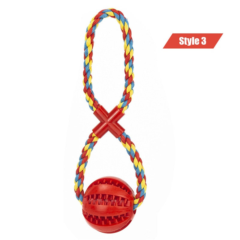 Dog Interactive Rope Ball Toys