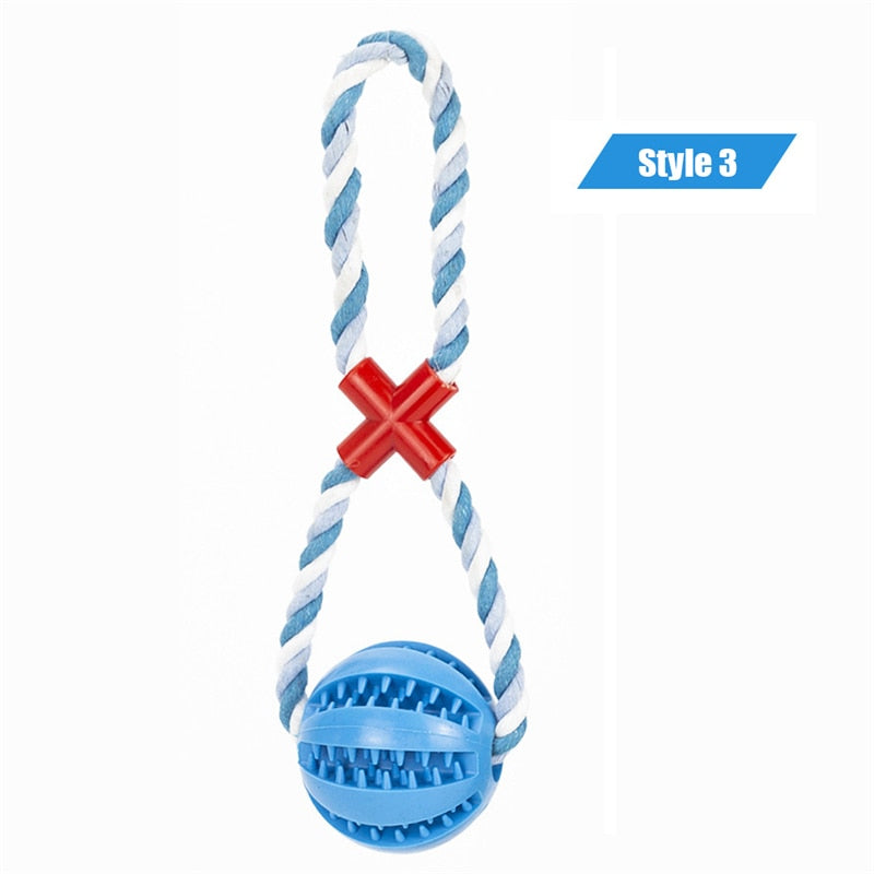 Dog Interactive Rope Ball Toys