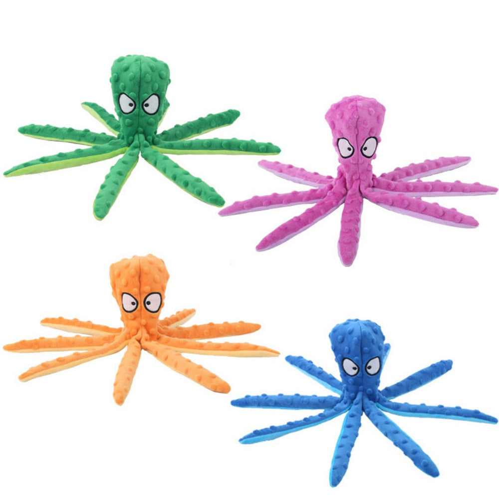 Squeaky Plush Octopus - hugostreats