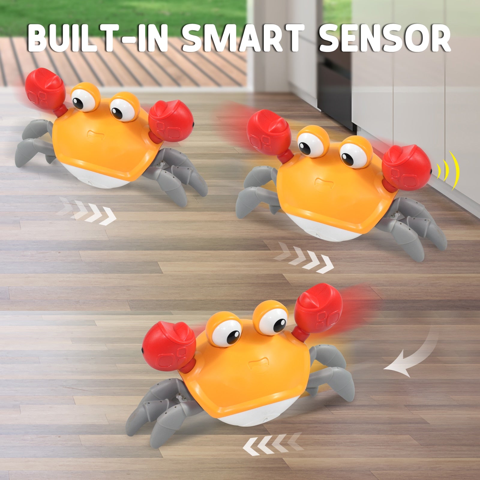 Playful Paws Interactive Crab Toy - hugostreats