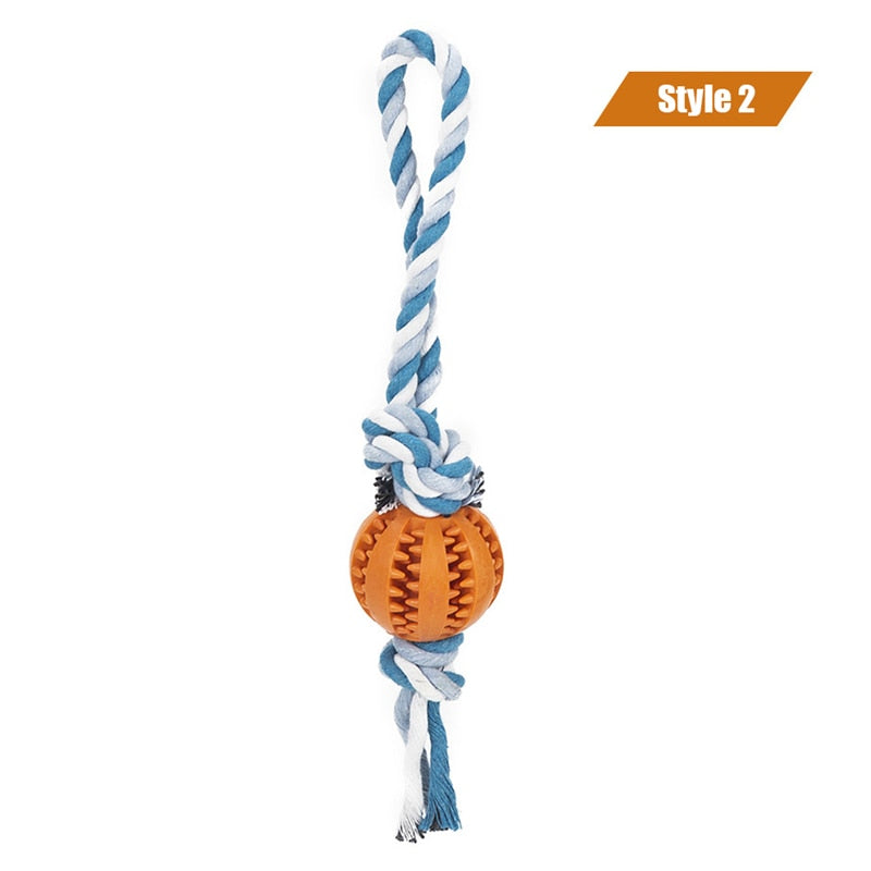 Dog Interactive Rope Ball Toys