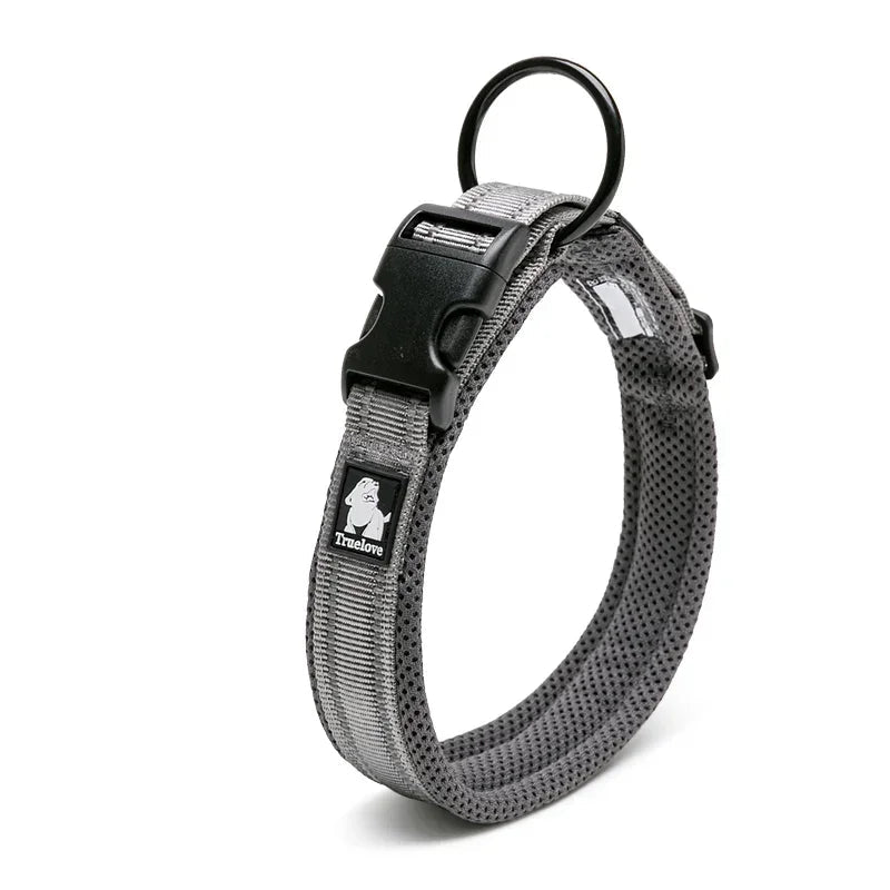 Reflective Dog Collar - Grey