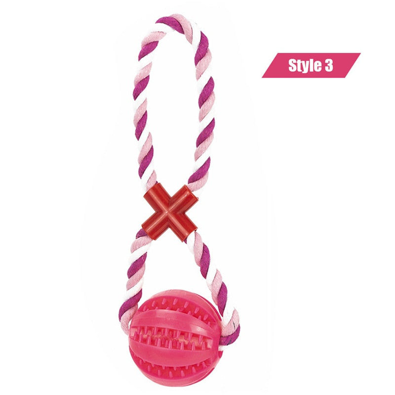 Dog Interactive Rope Ball Toys