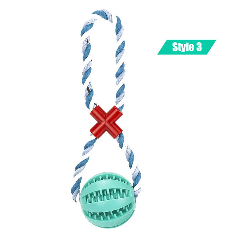 Dog Interactive Rope Ball Toys