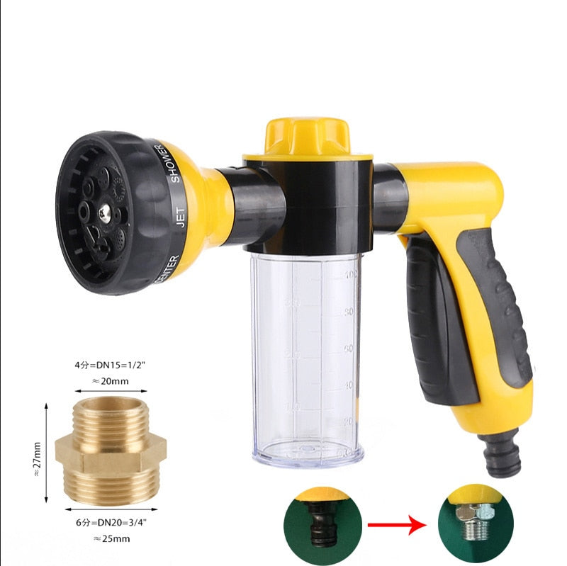 High-pressure Sprayer Nozzle Hose dog shower Gun 3 Mode Adjustable Pet Wash Cleaning bath Water Foam Soap Sprayer dog clean tool - hugostreats