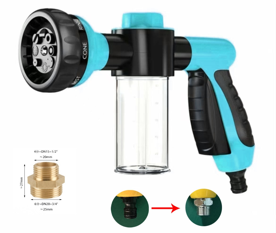 High-pressure Sprayer Nozzle Hose dog shower Gun 3 Mode Adjustable Pet Wash Cleaning bath Water Foam Soap Sprayer dog clean tool - hugostreats