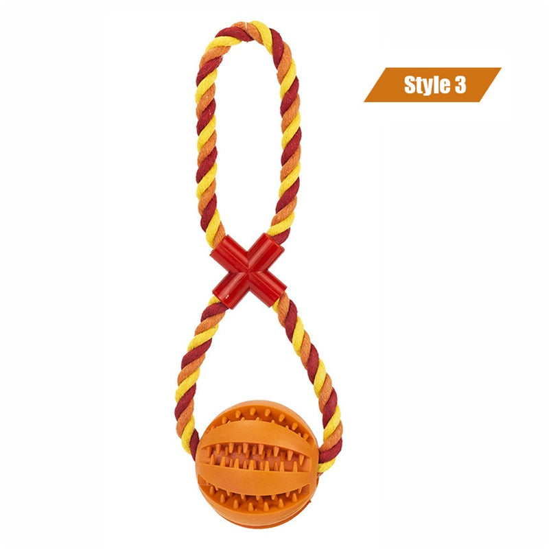 Dog Interactive Rope Ball Toys