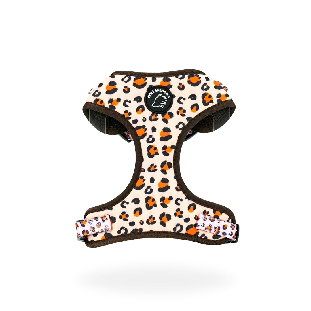 Adjustable Neck Harness - Leopard Print