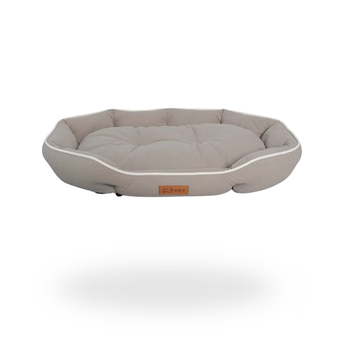 Luxury Circle Dog Bed - Khaki
