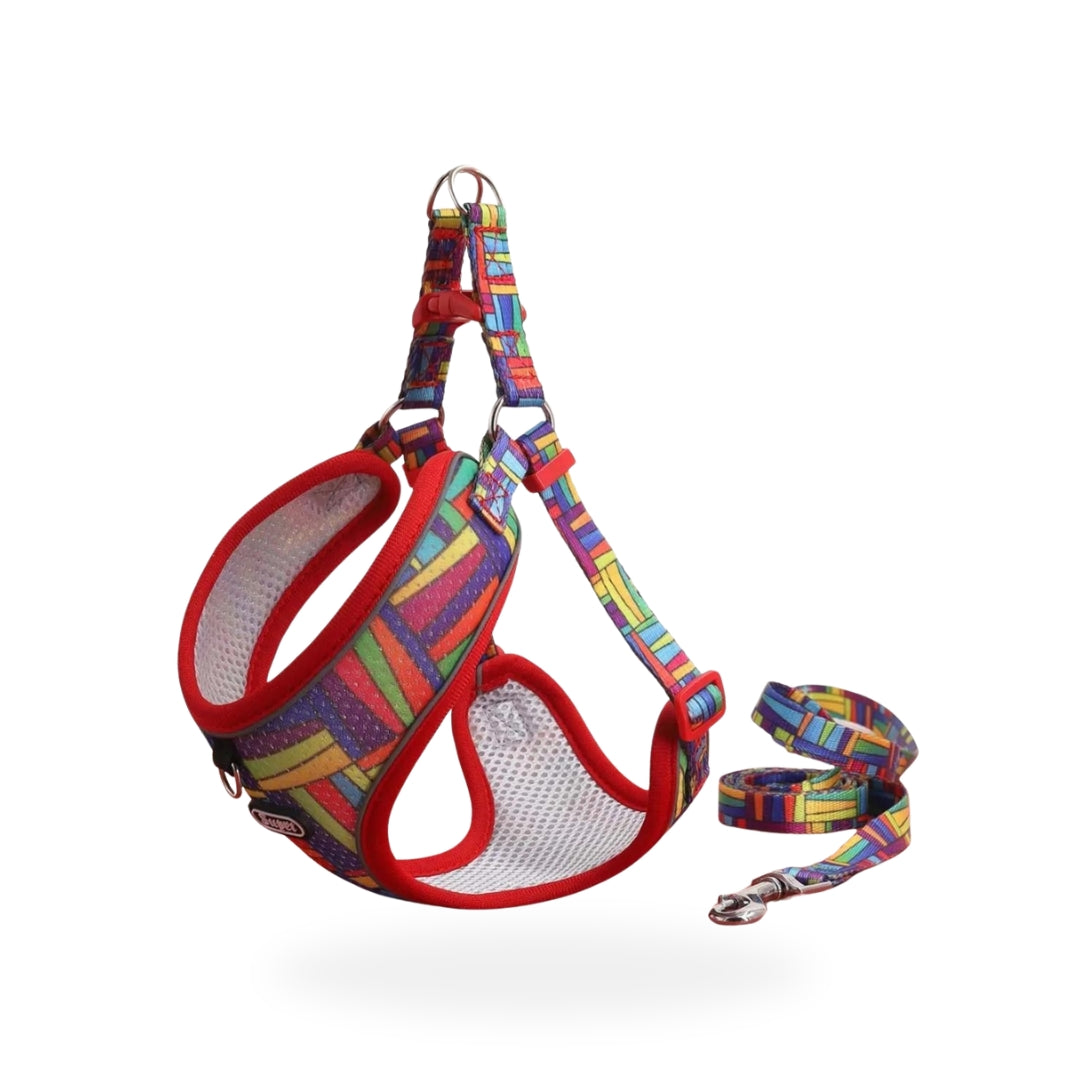 Full Control Harness + Leash - Red