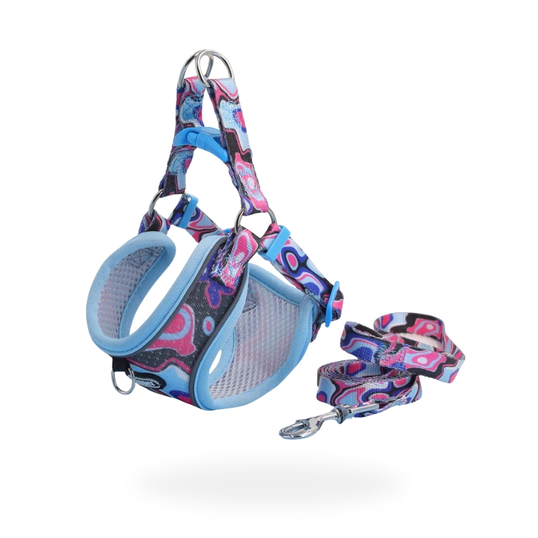 Full Control Harness + Leash - Blue