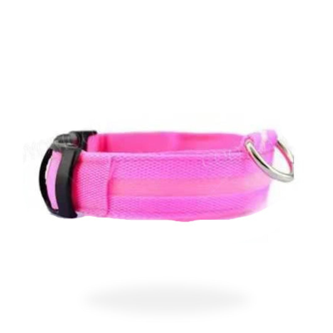 Re-chargeable LED Dog Collar - Pink