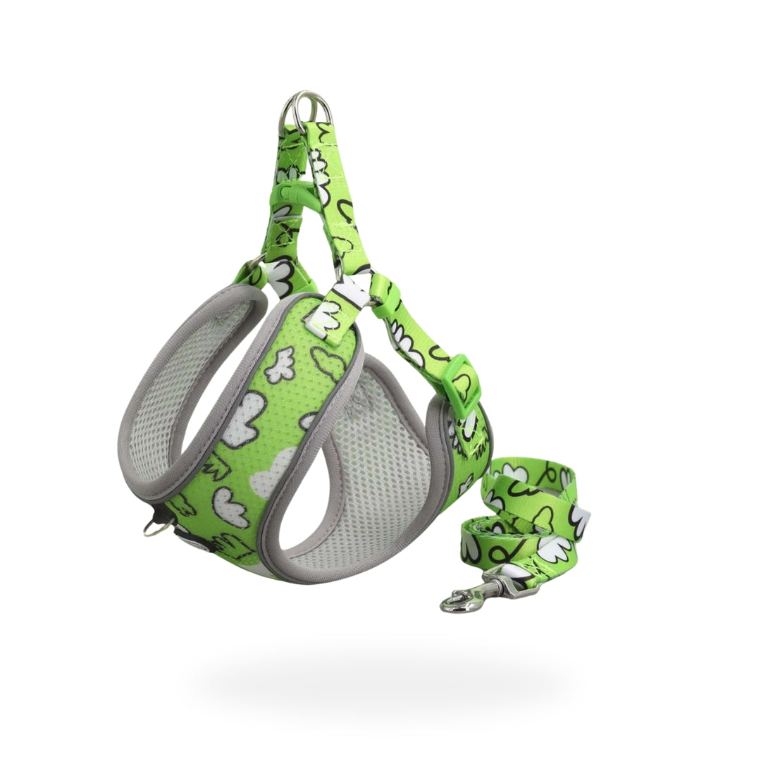 Full Control Harness + Leash - Green