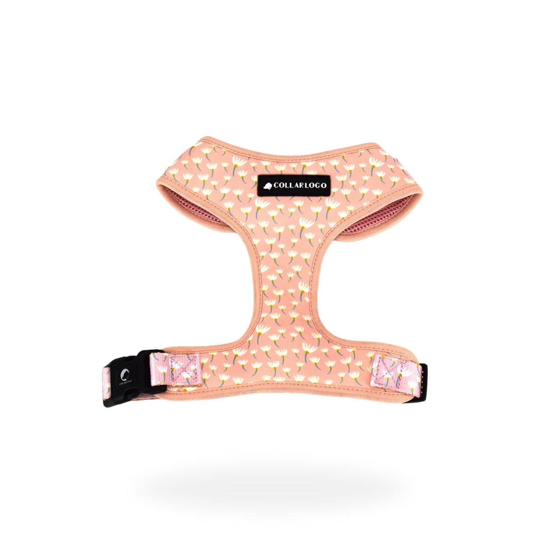 Adjustable Neck Harness - Flowers