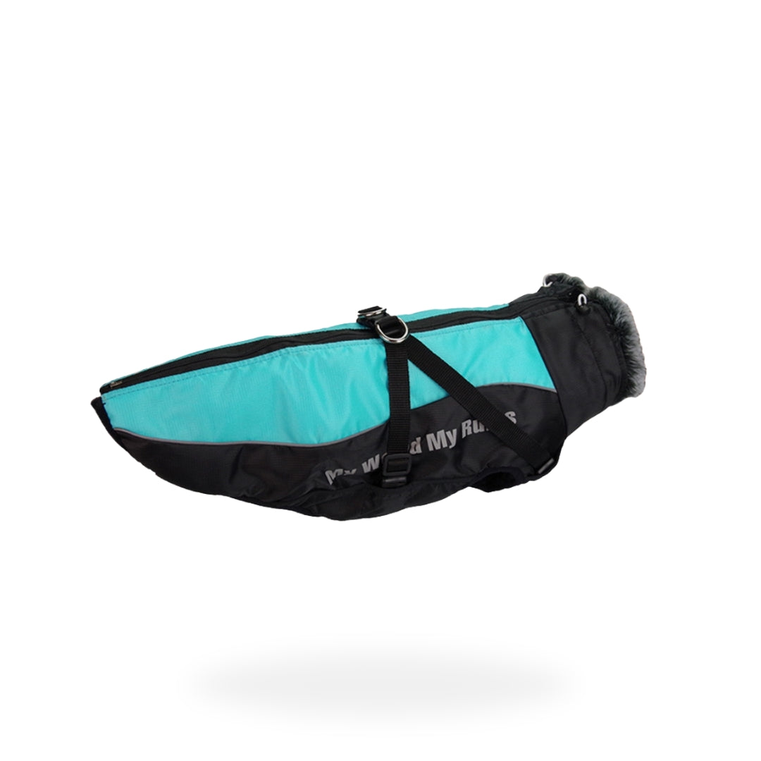 3 In 1 Winter Dog Coat Harness - Blue