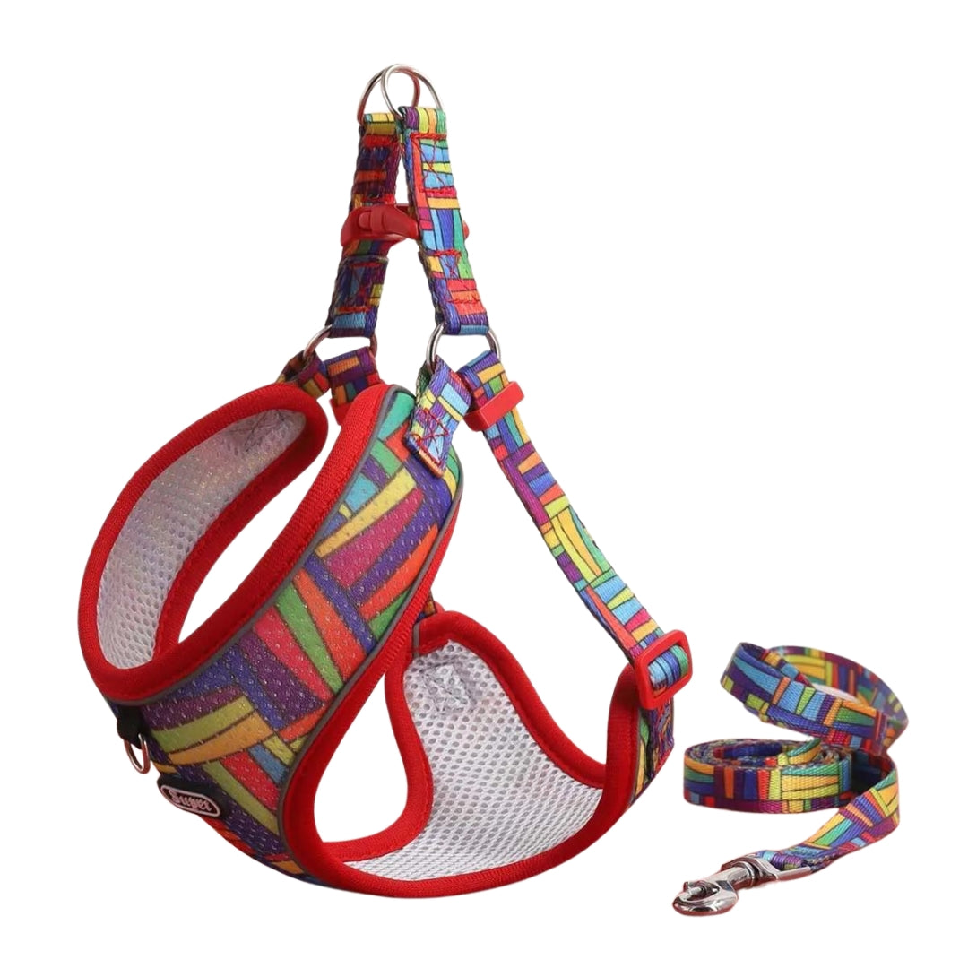 Full Control Harness + Leash - Red