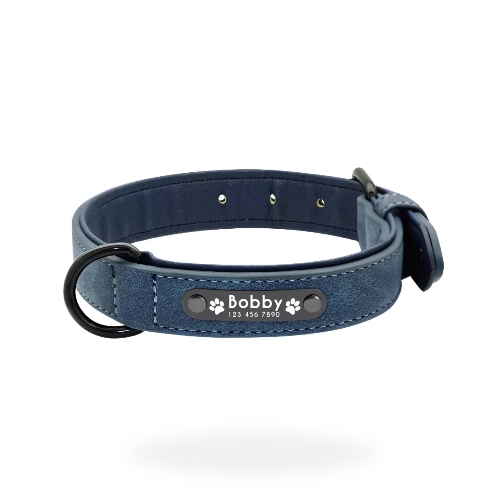 Personalised Collar & Leash Set - Blue