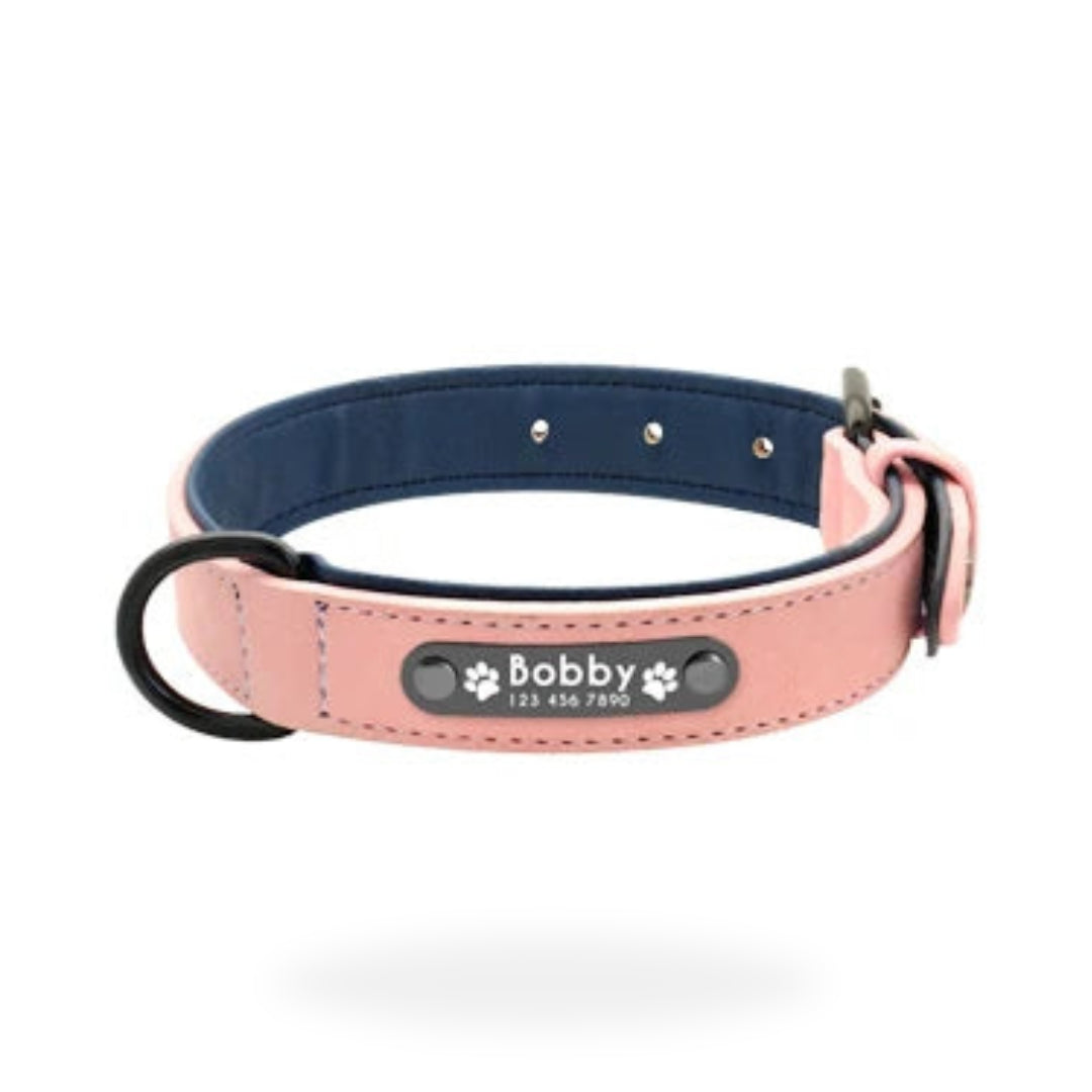 Personalised Collar & Leash Set - Pink