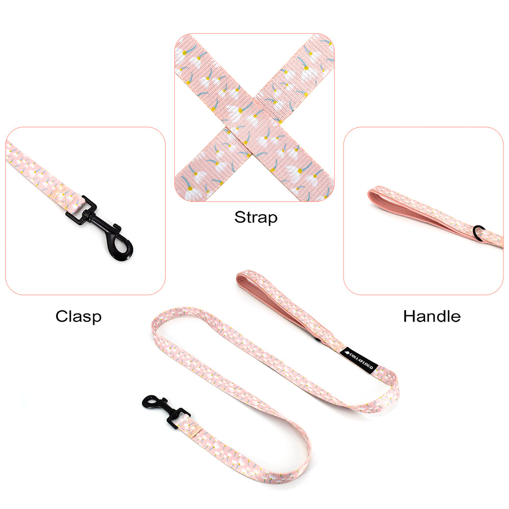 Adjustable Neck Harness - Flowers