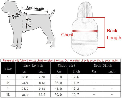 PU Dog Outdoor Raincoat
