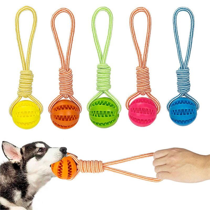 Dog Interactive Rope Ball Toys