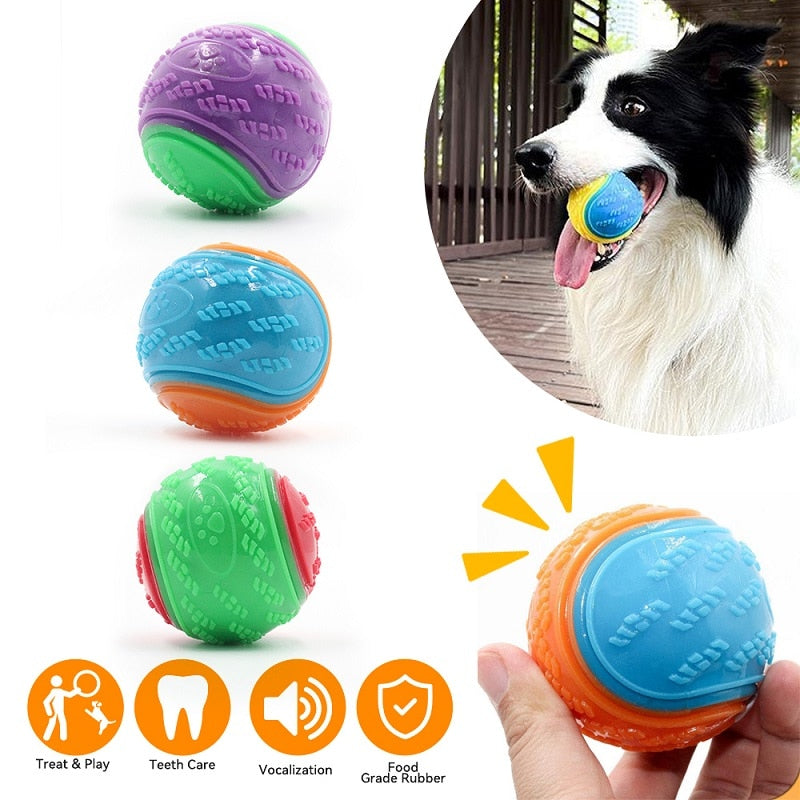Dog Squeaky Throwing Ball