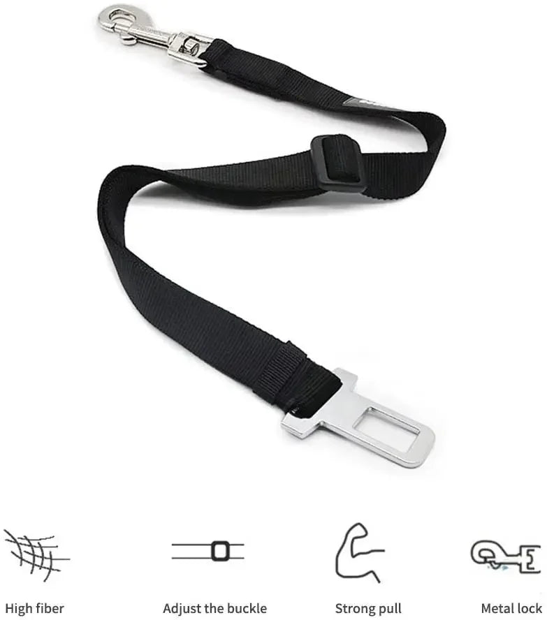 Dog Car Safety Leash - Black