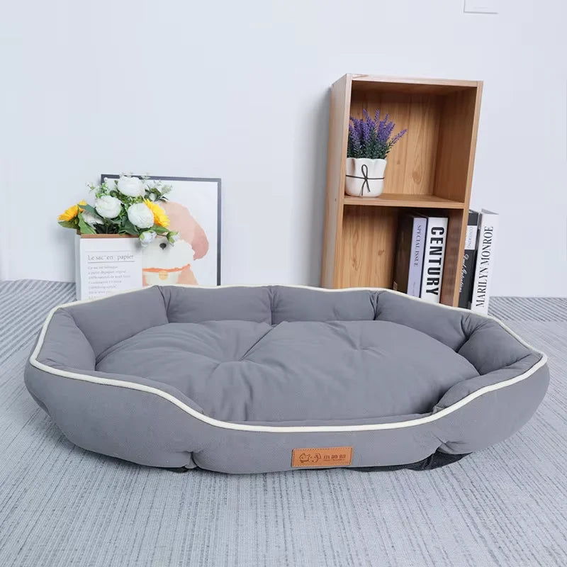 Luxury Circle Dog Bed - Grey